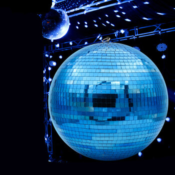 反光球disco球灯七彩蹦迪射灯kt灯酒吧吊挂顶迪斯科球灯直径20公分