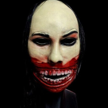 乳胶套老爷爷恐怖巫婆鬼脸密室逃脱整蛊搞笑装扮道具 刀疤半脸男鬼