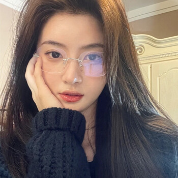 (shifanyu) 杨超越同款无框眼镜女网红系氛围感方形小框架成品近视镜