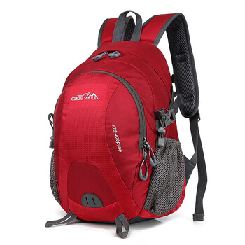 针娘登山包户外旅行双肩背包徒步旅游登山包20l轻便防红色20升