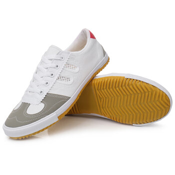 武术训练牛筋底透气网面鞋儿童防滑耐磨晨练跑步足球鞋 白色排球鞋 44