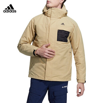 阿迪达斯（adidas）羽绒服男2021冬季新款运动休闲北方加厚保暖连帽羽绒外套 H20771 S