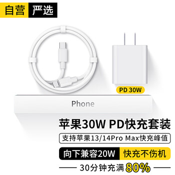 ZJEV苹果充电器30W快充线数据线套装iPhone14/13ProMax/12pro/11/x/xr充电头PD插头ZJEV原装
