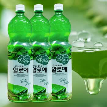宓蝶 韩国进口萃雅源芦荟汁芦荟果肉饮料休闲健康果粒果汁500ml应急