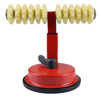 按摩器原始点肩胛骨颈椎穴位经络疏通肌肉放松筋膜球工具 红色[滚轮式