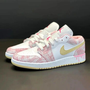low 乔1 粉冰激凌 白粉 情人节 低帮 aj1粉冰激凌cw7104-601 36