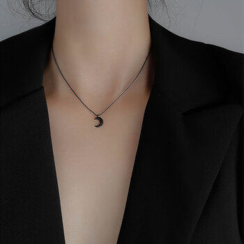 z小姐星球项链女小众设计感项链2022年新款女锁骨链黑色暗黑系月亮款