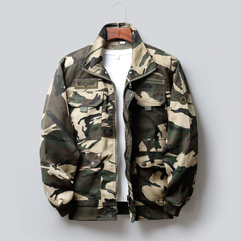 服男单件上衣褂子耐磨劳保工装春秋款外套男户外军迷hx 大雁迷彩上衣