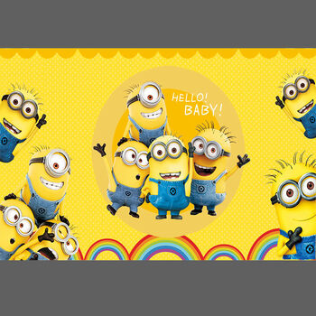 动漫床头贴画幼儿园小黄人背景墙墙贴卡通动漫13小尺寸高60cmx宽90cm