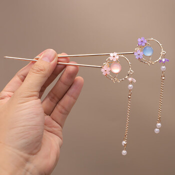 趣妮熊古风汉服簪子女童盘头发发簪儿童古装头饰中国风步摇流苏发钗