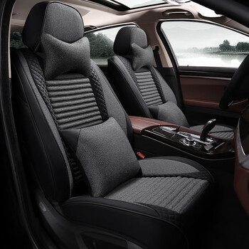 车活力汽车坐垫四季通用亚麻全包围汽车座垫套周边皮革汽车座套适用于