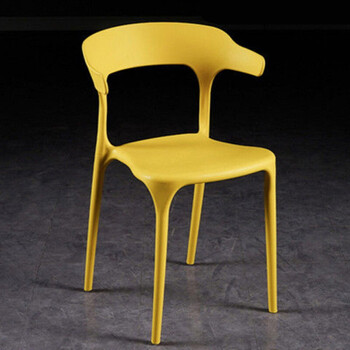 楚善 塑料椅子简约靠背凳子北欧餐椅家用大人经济型塑胶椅加厚牛角