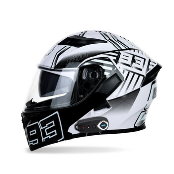 秋冬电动摩托车揭面头盔带蓝牙耳机内置男全灰奎骑行机车安全帽夏四季