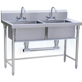 maird)工程款304不锈钢双星盆台商用双槽双池洗菜盆洗碗池消毒池食堂