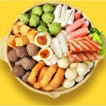 麻辣烫鱼豆腐撒尿肉丸鱼丸蔬菜食材多种组合批发超市同款火锅丸子4斤