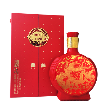 阿尔1198内蒙古阿尔1198喜酿阿尔山白酒喜庆酒红色礼盒装42度500ml