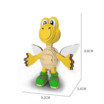 卡通积木拼装玩具diy手工动物纸拼图小兔子公仔女孩生日礼物啪嗒龟035
