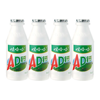 娃哈哈AD钙奶儿童风味饮料220g大瓶早餐含乳饮品批发 220g*4瓶