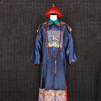 清朝官服古代皇帝龙袍的衣服装古装吉服一品文官补服清代王爷蟒袍大臣