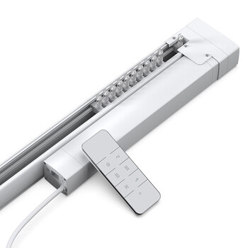 梦幻帘垂直竖百叶帘全开精灵电动窗帘 米家/天m电机 遥控器 3米内轨道