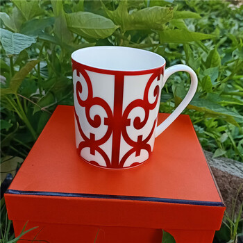 爱马仕咖啡杯爱马仕hermes欧式马克杯水杯茶杯瓷家用早餐杯情侣款牛奶