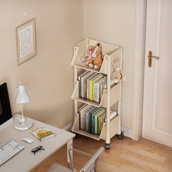 安尔雅anerya可移动置物架客厅小推车落地零食厨房蔬菜架书本收纳架5