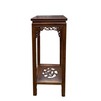 邦馨瑞榆木花架实木仿古中式客厅绿萝盆景架方形花几室内多层盆景架子