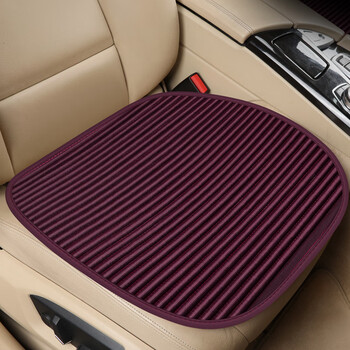 小方垫防滑免捆绑五座车全套小三件汽车坐垫夏季 乳胶前排两片酒红 本