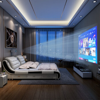 凯蒙豪创床免洗科技布床多功能主卧投影仪储物15米现代简约软包双人床