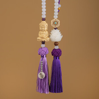 虔匠汽车挂件保平安符车载车内吊饰后视镜吊坠摆件出入平安挂饰 紫气东来【小佛款】