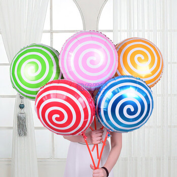 儿童生日布置卡通气球批发 棒棒糖款混发50个