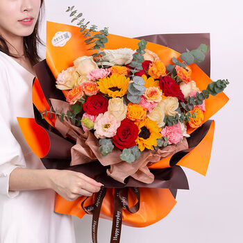 爱花居 T03 爱花居教师节鲜花速递向日葵玫瑰花束生日礼物送女生送老师同学送朋友全国花店同城配送鹏程万里t03 行情报价价格评测 京东