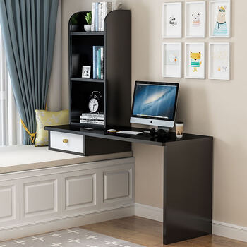 飘窗桌子高低脚 电脑桌卧室阳台飘窗桌书桌榻榻米窗台桌学习桌转角