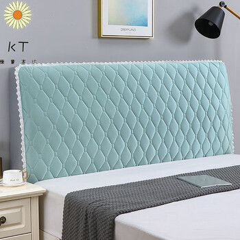 床头套罩弧形软包简约现代防尘 全包夹棉绒布加厚床头罩床头罩防尘