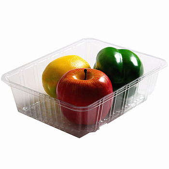 打包性水果切盒子透明无盖塑料果切托盘草莓盒水果包装盒 1斤装 型号