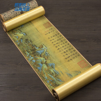 长卷古画原大真迹高清复制送礼绢布画芯装裱装裱尺寸5151322厘米送