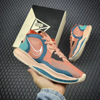 ny-zf欧文5low篮球鞋男女鞋 low5欧文5代实战耐磨气垫运动鞋 蓝粉 36