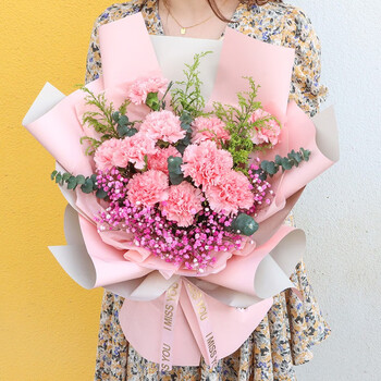 馨仪鲜花速递康乃馨花束送妈妈长辈生日母亲节礼物全国同城配送花店