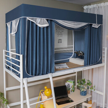 中学生上下铺通用蚊帐遮光床帘蚊帐一体式学生宿舍上铺布寝室上下铺