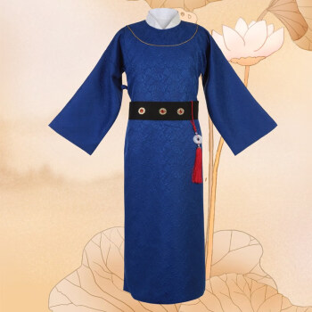 古装圆领袍明制员外达官贵族男公子王爷服明朝古代书生演出服 宝蓝色