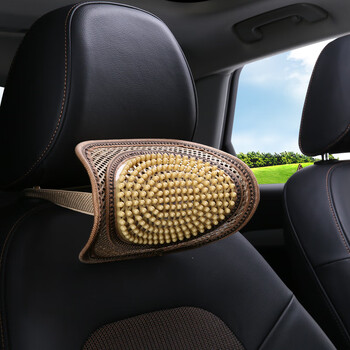 tyui汽车头枕 透气网头枕冰丝靠枕 夏季车用护颈枕 舒适按摩网纱颈枕