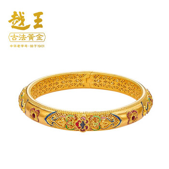 越王古法黄金花开富贵手镯足金手镯00442757金重3942克