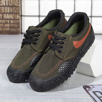 陆军作战鞋真品橡胶底迷彩鞋解放鞋男耐磨透气作训鞋工地工作劳保鞋