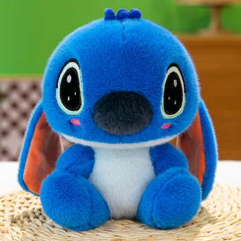 小熊猫玉兔公仔8寸25厘米抓机娃娃毛绒玩偶玩具婚庆游戏礼品 宝蓝色