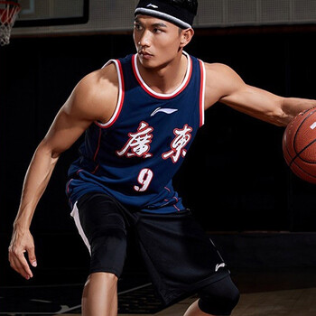 李宁lining篮球服cba球员版广东宏远队易建联9号球衣速干球迷版比赛服