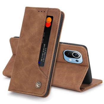 huahuake小米11手机壳时尚新款皮套11lite男式11ultra翻盖壳11pro磁吸