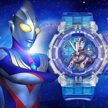 发光迪迦奥特曼发光手表儿童玩具男女孩礼物蓝色迪迦奥特曼