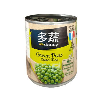 麦德龙daucy法国进口多蔬豌豆罐头即食小青豆greenpeas