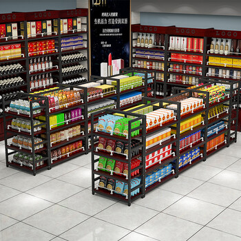 陈列展示架化妆品展示柜超市便利店展架母婴货架仓库隔断 定制颜色