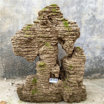 微舟中大型吸水石上水石假山盆景园林观赏石原石水锈石庭院石 姜黄色